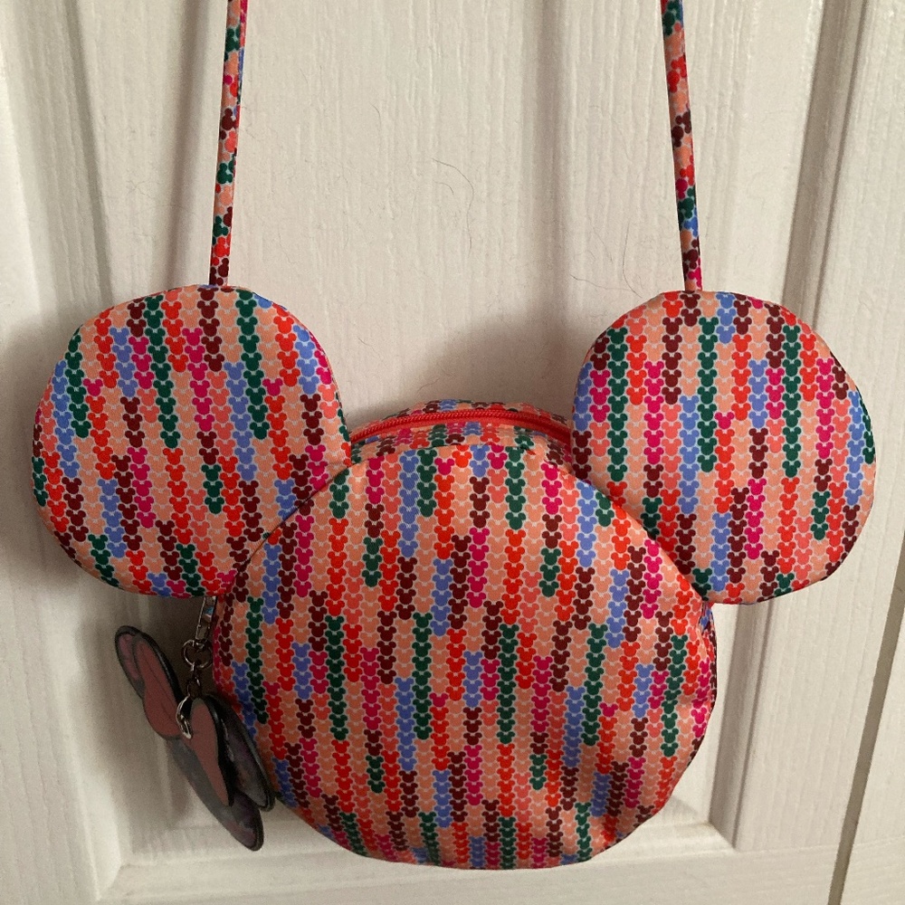 Vera Bradley Disney Mickey Mouse Crossbody Bag/Purse Multi-color with Keychain